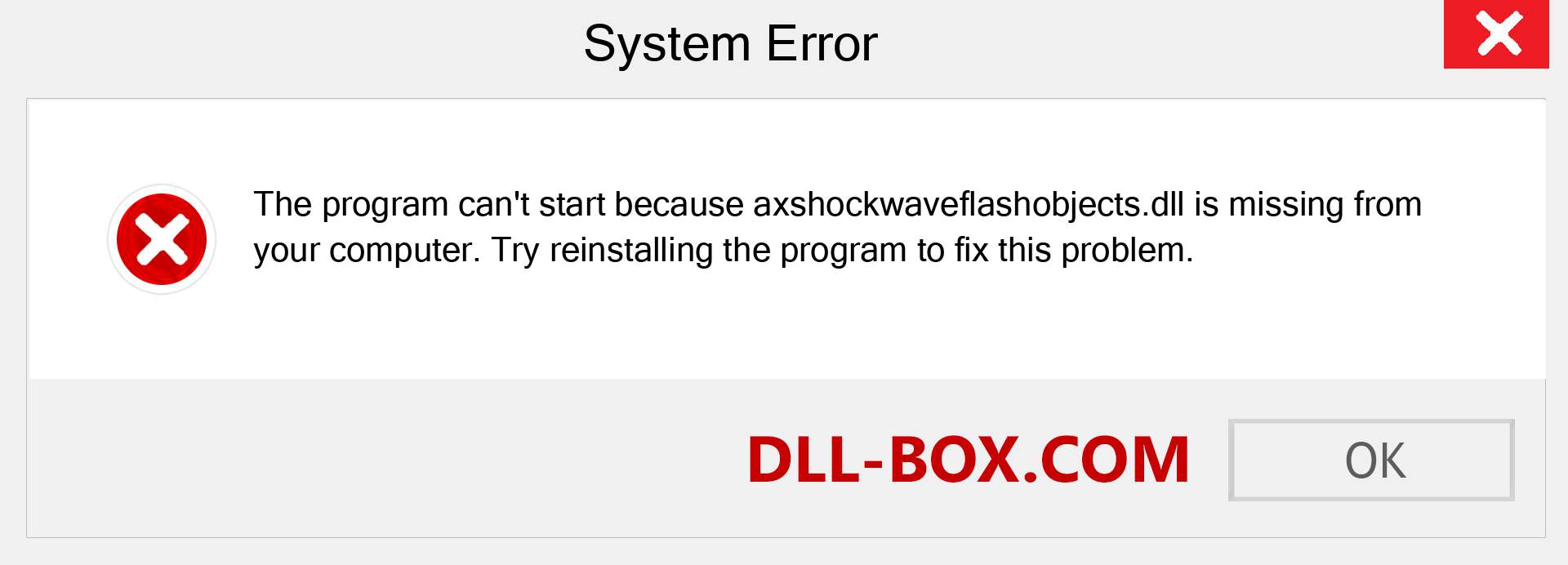  axshockwaveflashobjects.dll file is missing?. Download for Windows 7, 8, 10 - Fix  axshockwaveflashobjects dll Missing Error on Windows, photos, images